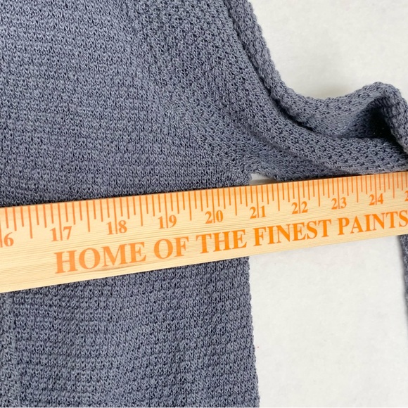 J. Jill Pure Jill Linen-Blend Open-Front Cardigan Blue Gray Large - Picture 6 of 10